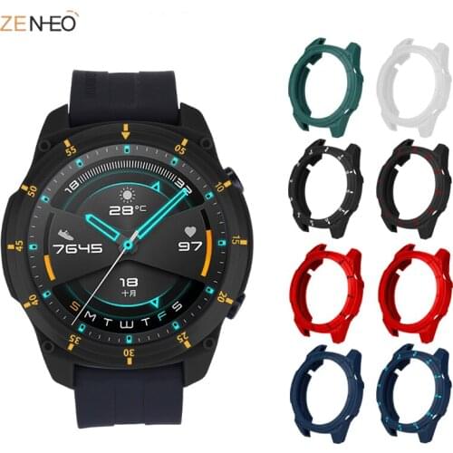 For Huawei Watch GT2 46mm Case Fashion Sports TPU Protective Bumper Frame Case Cover Waterproof Anti-fall Protect Accesspries