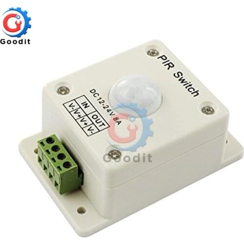 DC 12 - 24V 8A PIR Infrared Motion Sensor Switch Human Body Automatic Induction for LED Lamp Strip Lighting