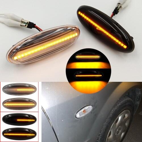 2PCS Dynamic Blinker LED Signal Lamp Side Marker Light For Mazda 323 Premacy MX-6 Tribute Protege 5 B2500 Pick up Astina Lantis