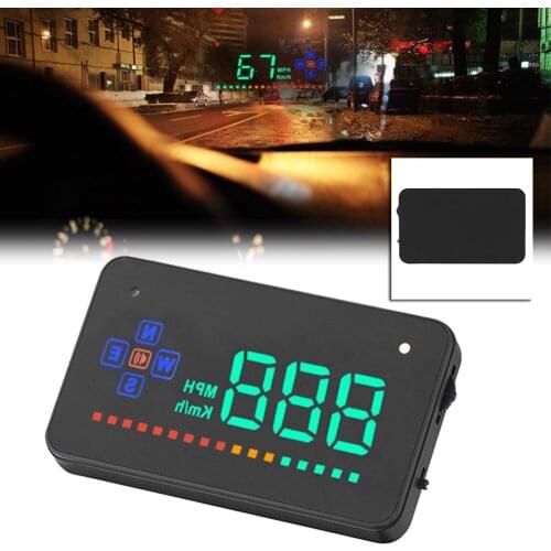 3.5" A2 GPS Car Head Up Display HUD Over speed Warning Speedometer Cigarette Port Screen 3.5 inch HD