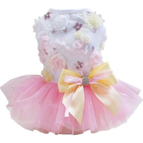 Summer Dog Dress Pet Dog Clothes for Small Dog Wedding Dress Skirt Puppy Clothing Spring Pet Clothes Chihuahua Yorkie