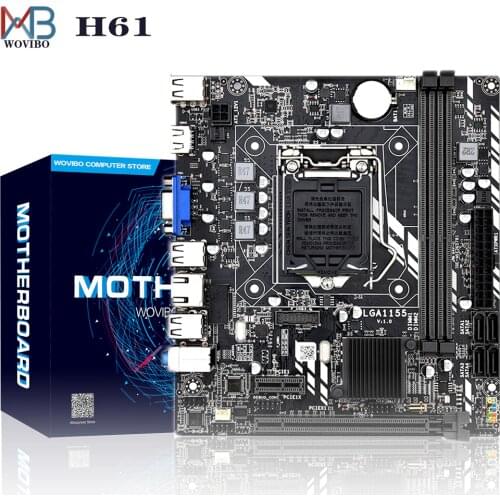 Placa mae H61 Micro Motherboard LGA 1155 Socket DDR3 Memory VGA PCI-E For Intel LGA1155 I3 I5 I7 Xeon Series Desktop Mainboard