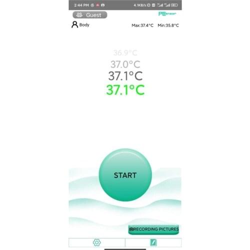 Mobile Phone Thermal Infrared Thermometer Temperature Recording Type-C with APP W0YD