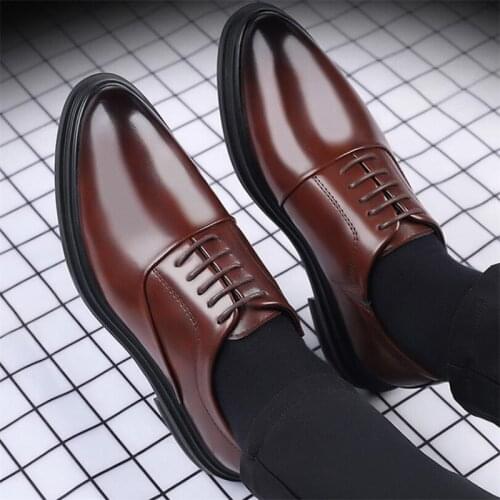 Men Formal Leather Shoes Size 46 47 48 Brown Black Dress Shoes Men Classic Retro Italian Business Shoes for Men Dressing Shoe