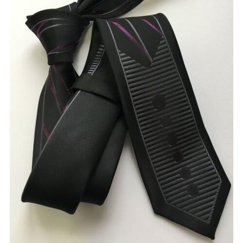 New Designer Casual Skinny Tie Mens Fashion Slim Necktie with Personality Pattern to Match Shirt