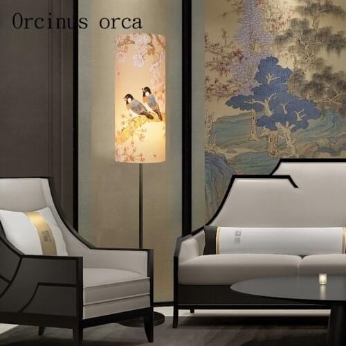 The new Chinese style bedroom living room lamp lights retro minimalist modern creative den LED head vertical desk lamp