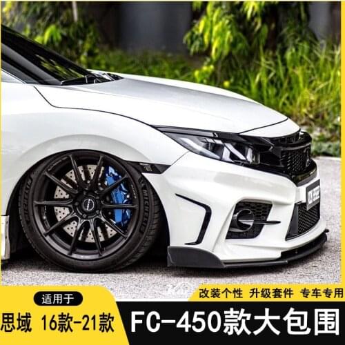 Applicable to Ten 16-20 Generation Civic Refit Fc450 and Surround Rear Bar Side Skirt Front Face Exhaust Black Warrior