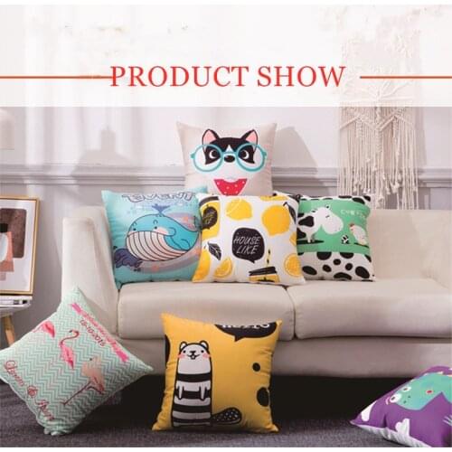 Pillow Printing Color Pillowcase Hugging Pillowcase Sofa Cushion Cover Home Decorative Pillowcase Car Seat pillow Cover 45x45cm