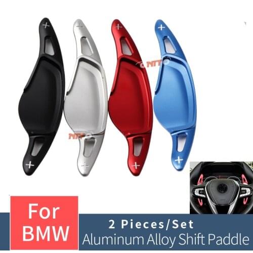 2pcs/set Aluminum Alloy Car Steering Wheel Shift Paddles sticker for BMW X3 X4 X5 Z4 M5 5SERIES 7SERIES car styling