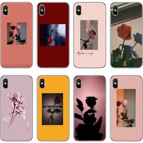 Aesthetic Rose flower Silicone Phone Case For Xiaomi Mi 11 Note 10 10T 9 9T 8 Pro A2 Lite A3 A1 Poco F1 F2 M3 X3 NFC