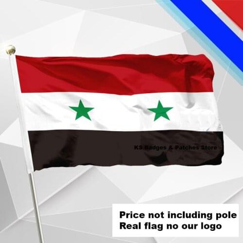 Syria Flag Flying Flag #4 144x96(3x5FT) #1 288x192 #2 240x160 #3 192x128 #5 96x64 #6 60x40 #7 30x20 KS-0196-C