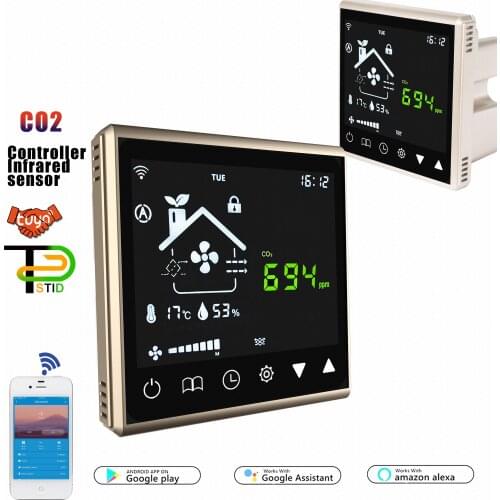 Ventilation System Gas Analyzer Room Sensor CO2 Regulator for WIFI&MODBUS Protocol Temperature Humidity Monitor
