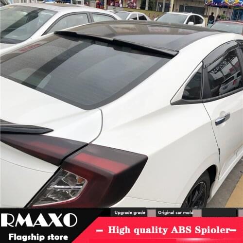 For HONDA civic ROOF Spoiler 2016 civic High Quality ABS Material Car Rear Wing Primer Color Rear Spoiler