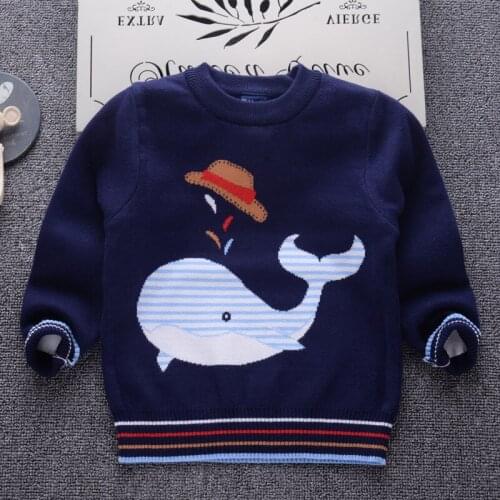 Children Sweater 2018 Casual Fashion Knit Sweater for Boys 2-6Y Cotton Warm Pullover Baby Girls Clothes Kids Infant Top
