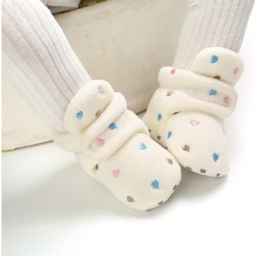 Lovely Baby Boy Girl Warm Shoes Love Cotton Casual Shoes Soft Bottom Frist Walking Shoes 0-18M