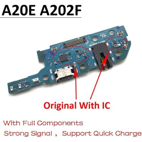 10Pcs/Lot , USB Charging Port Charger Board Flex Cable For Samsung Galaxy A20E A202 A202F Dock Plug Connector With Microphone