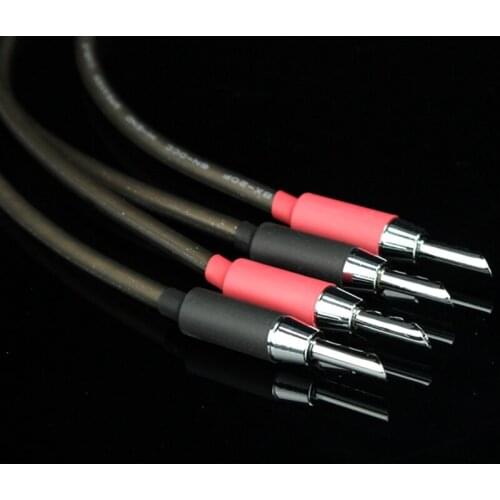 6N OCC Speaker jump Cable Pure copper rhodium plated BANANA or Spade PLUG 20cm
