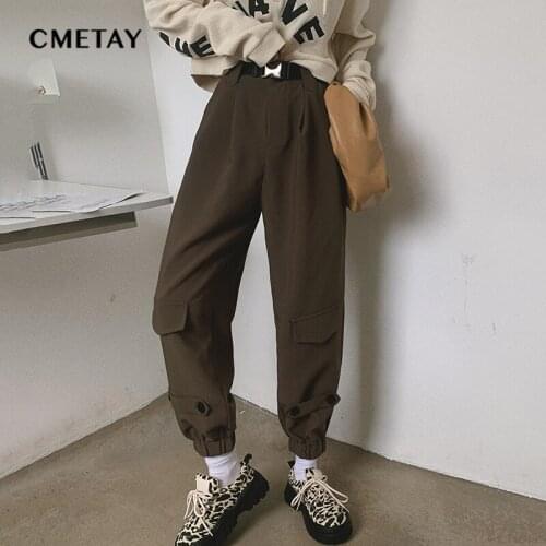 Женские брюки с высокой талией CMETAY China At AliExpress