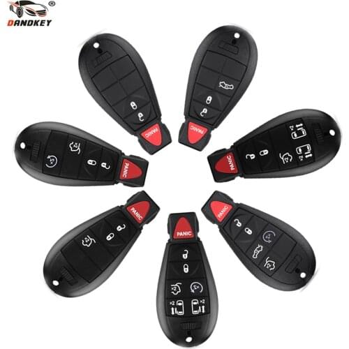 DANDKEY NEW 3 4 5 6 7 Buttons Remote Case Smart Key Shell For Chrysler Jeep Grand Cherokee 2008 - 2015 Fob Smart Key Case