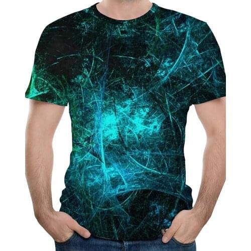 3D Digital Printing Mens Short Sleeve T-shirt Flame Burning Summer Fashion Quick-drying Hip Hop Tops Male Casual Tshirt