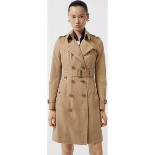 Khaki spring trench coat for women double breasted long sleeves coats womens overcoat woman ladies clothes jaqueta feminina