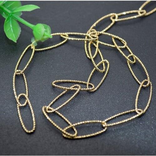 Hgih Qualty Plating Stainless Steel 6x18mm Long Oval Circle Chains Fashion Women Jewelry Making DIY Findings 5meters
