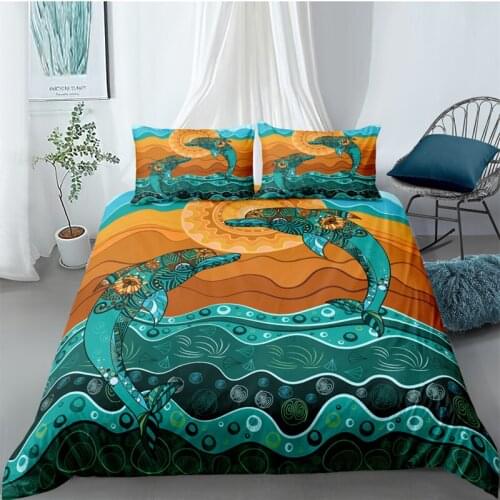 Luxury 3D Lucky Fish Print Home Living Comfortable Duvet Cover Set Pillowcase Kids Bedding Set Queen and King EU/US/AU/UK Size