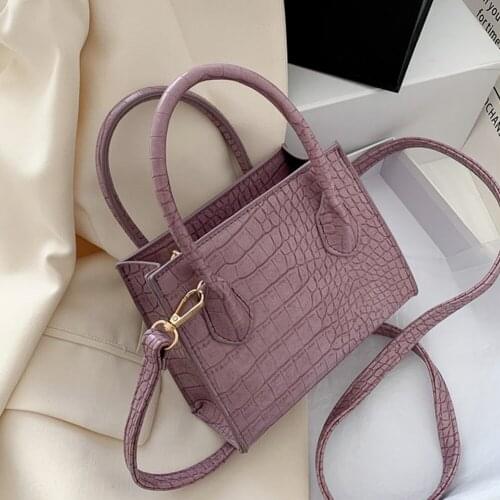 Crocodile Pattern Crossbody Bags for Women 2021 Small Handbag Small Bag PU Leather Shoulder Hand Bag Ladies Designer Evening Bag