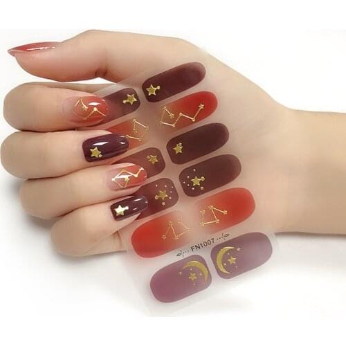 1 Sheet Full Cover Nail Stickers Nail Polish Nail Decorations Nails Sticker Designer Self Adhesive Nail Sticker Nail Accesoires