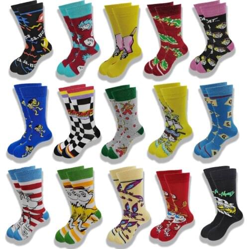 New Cartoon Cartoon Movie Characters Men and Women Cotton Socks Hip-Hop Skating Street Clothes