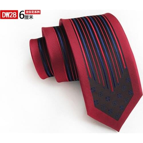 New Fashion Skinny Ties High Craft Panel Necktie Red Wedding Party Tie