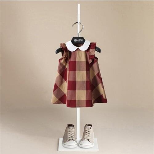 Baby Girls Clothes Summer Dress Sleeveless Infant Dresses Cotton Minnie Dress Lattice Toddler Dresses for Baby Girls