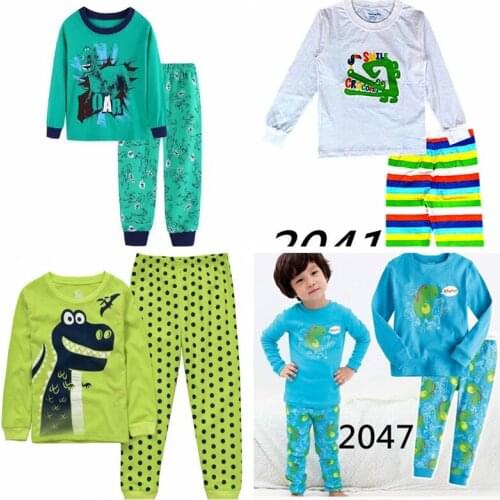 New Boys Cartoon kids pajamas children sleepwear baby pajamas sets boys Dinosaur pyjamas pijamas cotton nightwear