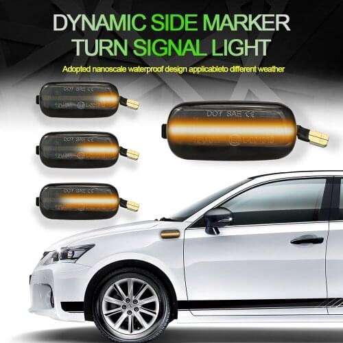 2PCS Led Dynamic Side Marker Turn Signal Light Sequential Blinker Light Marker For Audi A3 S3 8P A4 S4 RS4 B6 B7 B8 A6 S6 C5 C7