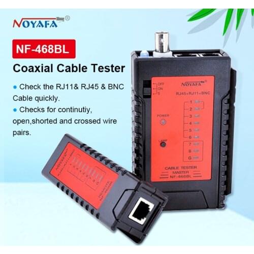 Brand New NF-468BL Tester RJ45 RJ11 BNC Cable tracker Network Cable Tester Network Ethernet Network Tester NF_468BL
