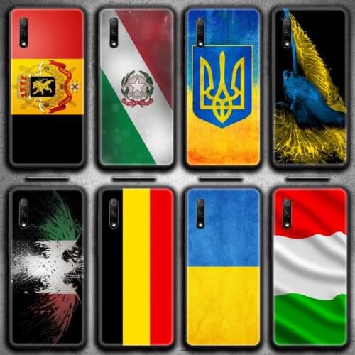 Ukraine Belgium Italy Flag National Emblem Phone Case For Huawei Nova 6se 7 7pro 7se honor 7A 8A 7C 9C Play