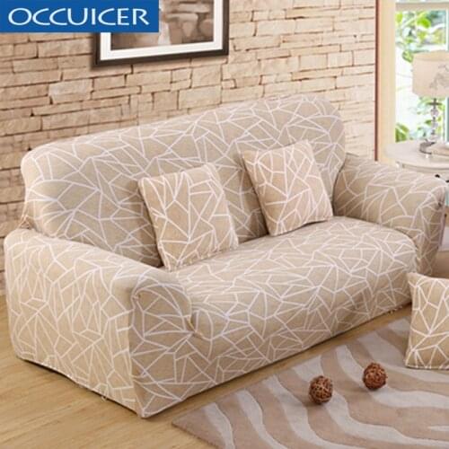 Polyester Colorful Grid Sofa Cover Universal Stretch Slipcovers Furniture Covers Multi-size Corner Couch Modern Sectional Covers