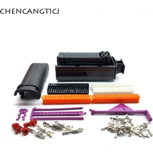 1 Set 81 Pin Way VW ECU Waterproof Automotive Connector Tyco Electrical Auto Wire Harness Plug 1J0906385C 1J0 906 385C 368376-1