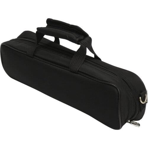 Water-Resistant Flute Case Oxford Cloth Gig Bag Box for Western Concert Flute with Adjustable Shoulder Strap for Pocket Cotton