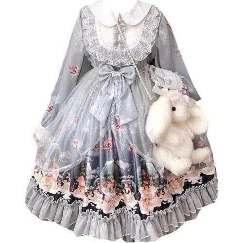 Lolita Dress Women Original Lolita Skirt Full Set of Daily Flower Wedding Lovely Male Skirt Lol Skirt Dress