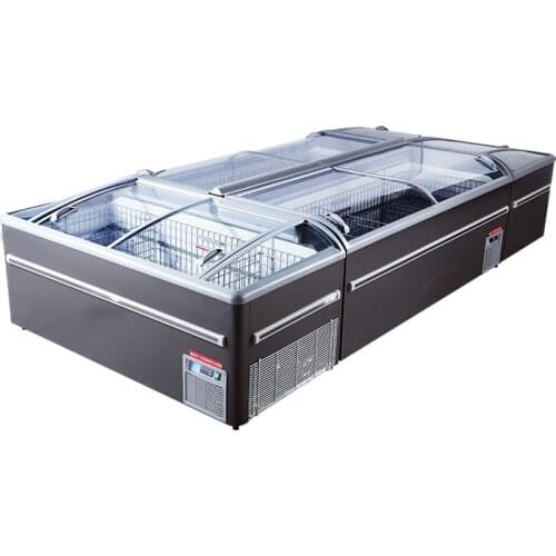 1.85m*2 2.1m*2 4 freezers Beautiful Cheaper Meat freezer Supermarket Freezer Cabinet Island End freezer