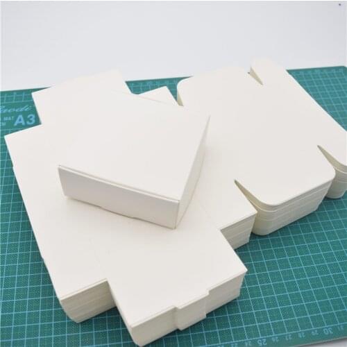 100pcs White Paper Candy Box,small Cardboard Paper Packaging Box,Craft Gift Handmade Soap Packaging Box