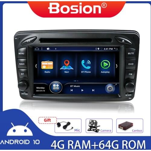 2 din Android 10 Car DVD Radio playe For Mercedes Benz CLK W209 W463 W208 Car Multimedia video Player Navigation GPS carplay DSP