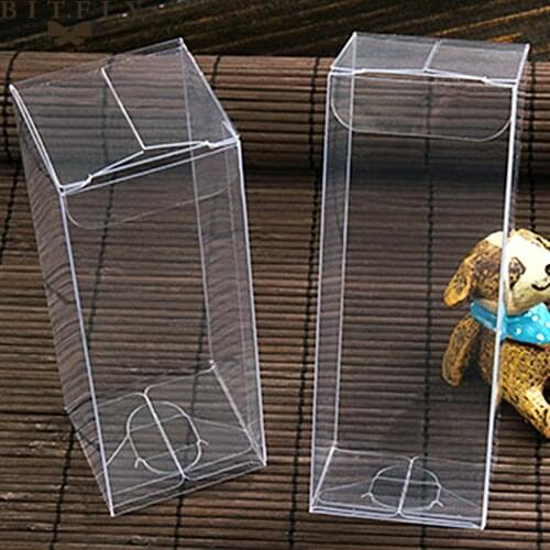 5pcs Transparent Clear Candy Box Pillow Rectangle Chocolate Gift Box For Baby Shower Birthday Wedding Festival Party Supply