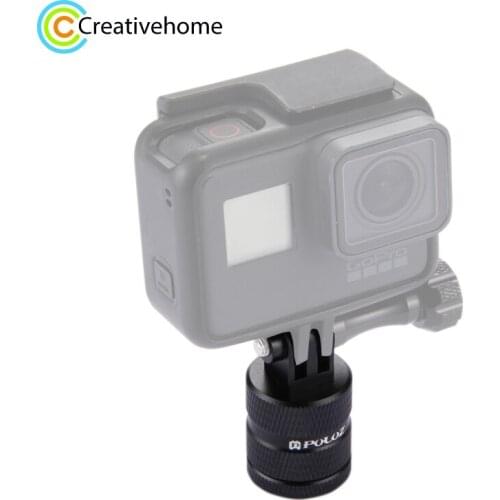 PULUZ 360 Degree Rotation Tripod Head Adapter Connection Holder Aluminum Adapter Base Mount for GoPro HERO5 4 3+ 2 1 Cameras