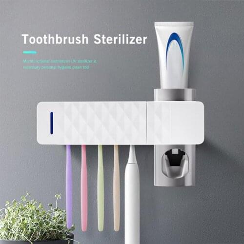 Anti-Bacteria UV Toothbrush Holder Travel Automatic Tooth Brush Holder Storage Box Bracket USB Powered Bathroom Accessories
