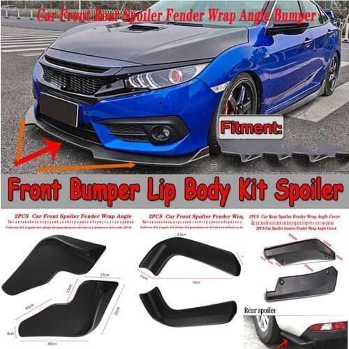 Car Front Rear Spoiler Fender Wrap Angle Bumper Cover For Hyundai Solaris Tucson 2016 I30 IX35 I20 Accent Santa Fe Citroen C4 C5