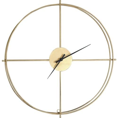 Large Vintage Round Metal Wall Clock Double Layer Iron Frame Mute Watch for Home Living Room Office Decor Modern Design Clocks