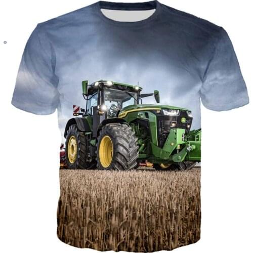 Oversized Man summer clothes New Car Tractor T shirt Men Hip Hop Casual Streetwear Boy T-shirt Man Tshirts Tops Male Clothes