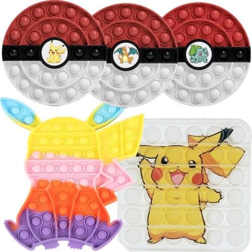 Pokemon Pop It Fidget Toys GoBang 20.5CM Rainbow Desktop Kids Pikachu Charizard Bulbasaur Squirtle Push Fidget Relieve Autism